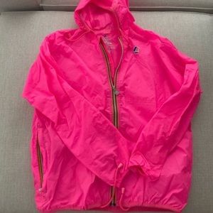 K WAY pink barbiecore rain jacket